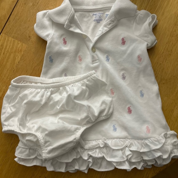 Ralph Lauren White Polo Dress with bloomer - Picture 2 of 6